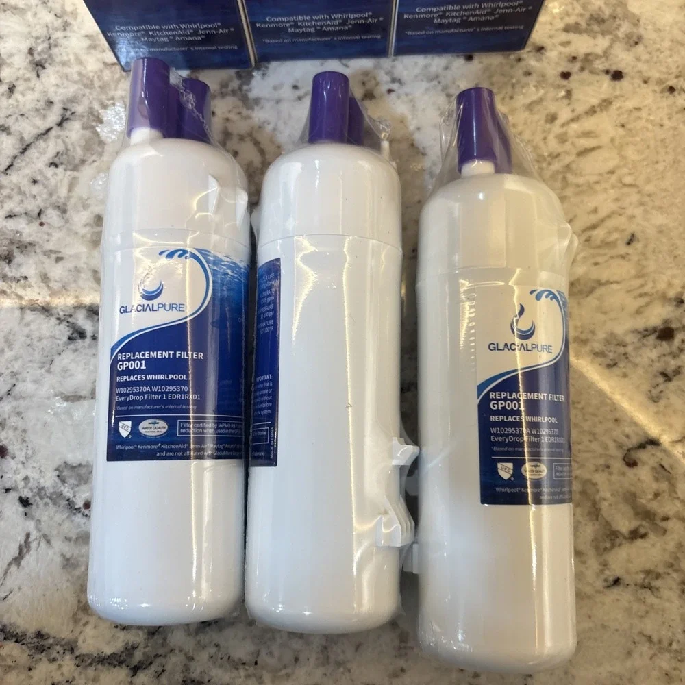 GlacialPure Replacement Refrigerator Water Filters Model GP001 Set of 3
